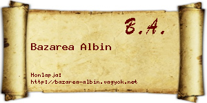 Bazarea Albin névjegykártya